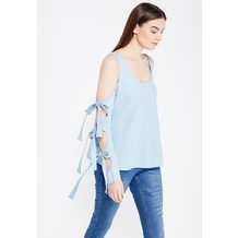 LOST INK  DENIM TIE SLEEVE TOP